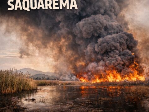 Incêndio no brejo da Lagoa de Jacarepiá (Vilatur – Saquarema) Incêndio no brejo da Lagoa de Jacarepiá (Vilatur - Saquarema)