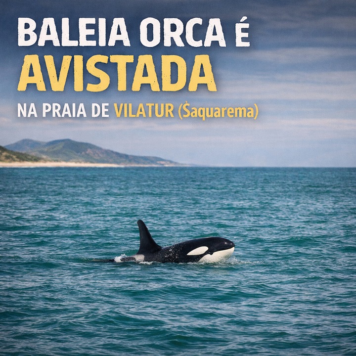 Baleia Orca na praia de Vilatur
