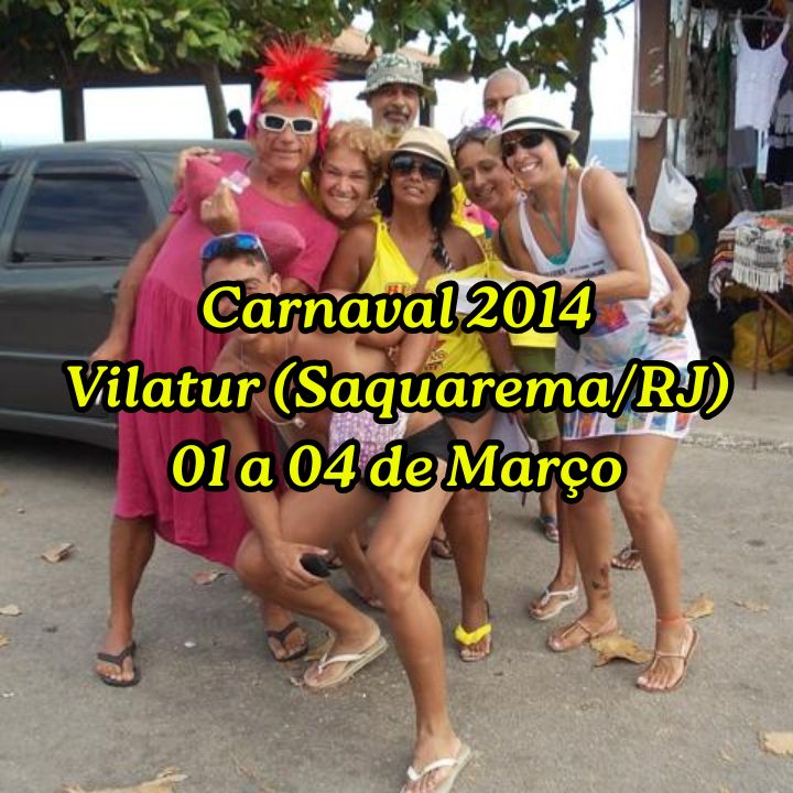 Foliões posam para foto em frente ao Jubarte Bar - Vilatur (Saquarema/RJ).