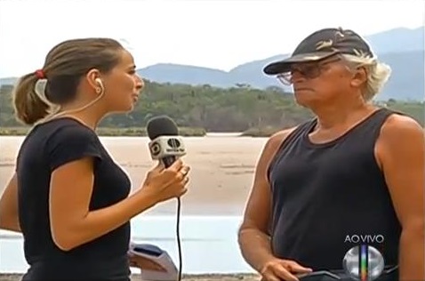 José Roberto Arena sendo entrevistado pela INTERTV RJ na Lagoa de Jacarepiá em Vilatur (Saquarema/RJ).