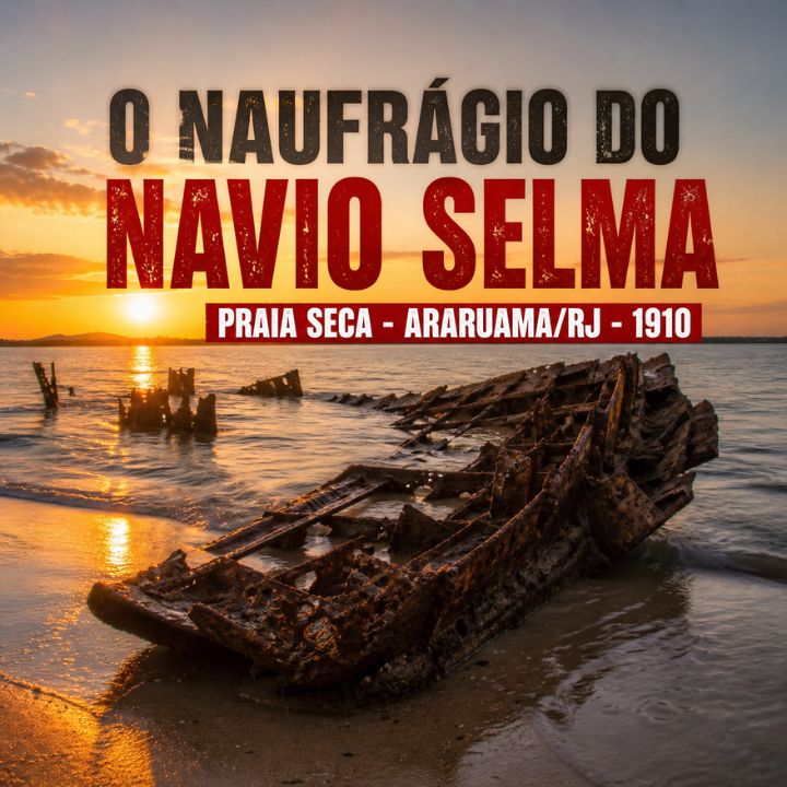 O Naufrágio do Navio a Vapor Inglês Selma em Praia Seca em 1910 (Araruama/RJ)