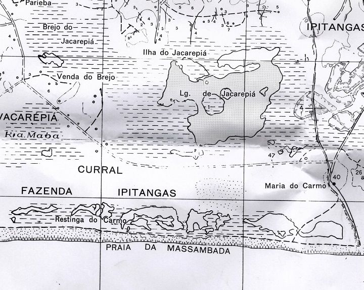 Lagoa de Jacarepiá em Vilatur (Saquarema/rj) - Mapa do IBGE.
