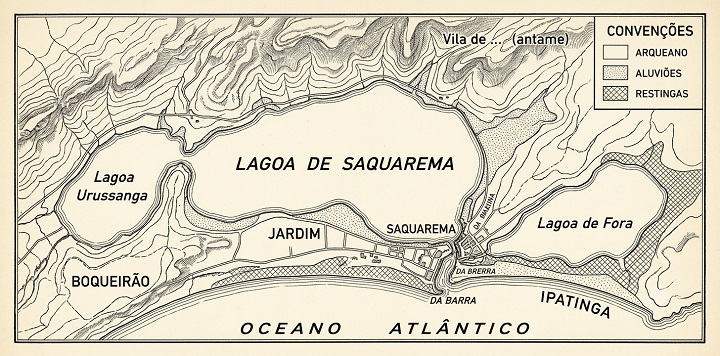 Mapa da Lagoa de Saquarema 1930- RJ.